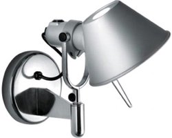 Artemide Tolomeo Faretto wandlamp met schakelaar aluminium