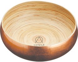 Artesà Fruitschaal/Serveerschaal - Koper Bamboe Hout 26 cm