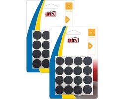 Artex Meubelviltjes/antislip - zwart - 32x - rubber - rond - 2,2 cmm