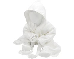 ARTG® Babiezz - Baby Badjas met Capuchon -  Wit - Maat  98-110