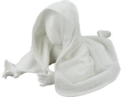 ARTG® Babiezz - Babycape - Baby Badcape - Kraamkado - 75 x 75 cm - Volledig Wit Witte Cape - 100% Katoen - WHITE