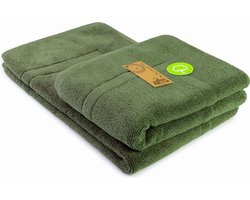 ARTG® Towelzz - Badmat - 100% Katoen - Zware kwaliteit - 50 x 80 cm -  Legergroen - Army Green