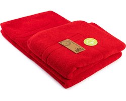 ARTG® Towelzz - Badmat - 100% Katoen - Zware kwaliteit - 50 x 80 cm -  Rood - Fire Red