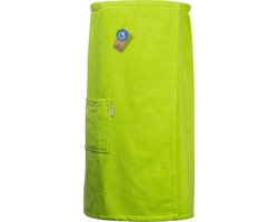 ARTG® Towelzz - Sauna Kilt - Dames - met Klittenband  - Lime Green ( borstomvang tot 150 cm)