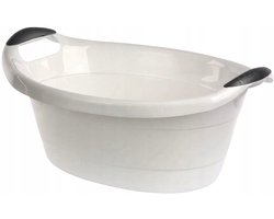 Artgos Ovale Wasbak 25L - Wit - 62cm - Handige Huishoudelijke Kom