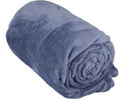 Arti Casa Fleece Deken 150 x 200 cm - Plaid Deken voor op de Bank, Bed of Buiten - Woondecoratie Woonkamer en Slaapkamer - Super Zacht Materiaal - Blauw