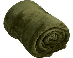 Arti Casa Fleece Deken 150 x 200 cm - Plaid Deken voor op de Bank, Bed of Buiten - Woondecoratie Woonkamer en Slaapkamer - Super Zacht Materiaal - Groen
