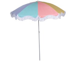Arti Casa Strandparasol Ø160 cm – Verstelbare Stokparasol 115–190 cm – Lichtgewicht Tuinparasol met Kleurrijk Doek – Ideaal voor Schaduw op Strand, Camping of Tuin