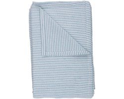 Arti Casa Tafelkleed 150x240 cm - Tafelkleed Gestreept - Tafelkleed Materiaal Mix Polyester Katoen Lurex - Tafelkleed voor Eettafel - Wit en Groen / Blauw