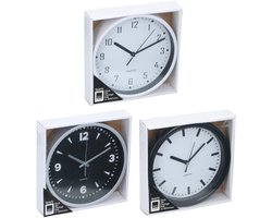 Arti Casa Wandklok Ø20x3,8cm - Quartz Klok met Modern en Tijdloos Ontwerp - Duidelijke Wijzerplaat, Makkelijk Afleesbaar - Geschikt voor Elke Ruimte - Kunststof - Kleur Zwart