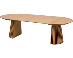 Artichok Alko Uitschuifbare Houten Eettafel Naturel - Rond - Ovaal - Scandinavisch - Lange - Verlengbare - Ø 120 tot 240 cm