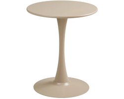 Artichok Amyra Metalen Tuintafel Beige - Bistrotafel - Taupe - Compact - Voor Binnen En Buiten - Ø60 x 72 cm