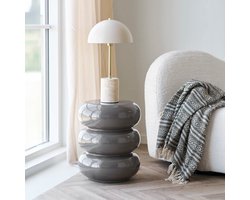 Artichok Beverly Ronde Bijzettafel Bruin - Woonkamer - Voor Bank - Fiberglass - Glasvezel - Tafeltje - Ø 36 x 44 cm