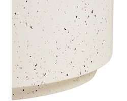 Artichok Boan Ronde Salontafel Gebroken Wit - Ø80 x 40 cm - Fiberclay - Terazzolook - Tuintafel