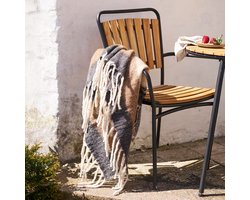 Artichok Bobbie Plaid Zwart/Bruin - Deken - Voor Op Bank - Over Bed - Zacht - Wol - Polyester - Plaid voor Woondecoratie - 170 x 130 cm