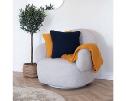 Artichok Geeske Plaid Okergeel - Katoen - Rechthoekig - Plaid voor Bank, Bed of Woonkamer Decoratie - Woonplaid - Deken - 170 x 130 cm