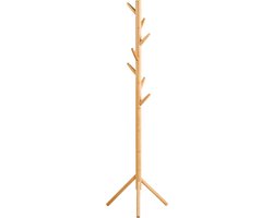 Artichok Guss Bamboe Kapstok Naturel - Staand - 7 Haken - Hal - 163 x 50 cm