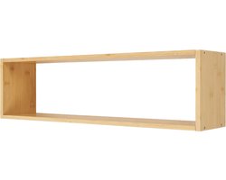 Artichok Koen Wandplank - Bamboe - Zwevend - Zwevende Boekenplank - Naturel - Lichtbruin - 70 x 15 x 19,5 cm