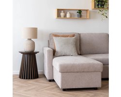 Artichok Mabel Sierkussen - Ribstof - Zacht - Effen Kleur - Inclusief Binnenkussen - Beige - 45 x 45 cm