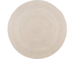 Artichok Macy Vloerkleed Zandkleur - Gerecycled Kunststof - Rond Kleed - Buitenkleed - Scandinavisch - Beige - Ø 120 cm