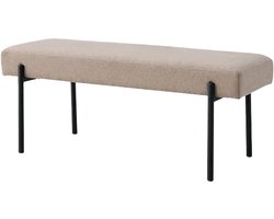 Artichok Marianna gestoffeerd bankje taupe - 100 x 42,5 cm