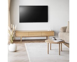 Artichok Mels Tv Meubel Naturel - Eikenhout - Scandinavisch - TV Kast - 180 x 45 cm