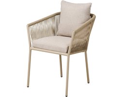 Artichok Mexx aluminium tuinstoel beige - met armleuning en kussen