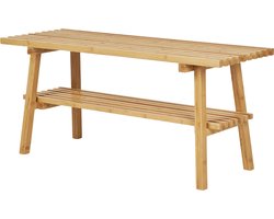 Artichok Mike Bankje Naturel - Bamboe - Bankje voor de Eettafel - Klein - Landelijk - Scandinavisch - B70 x D28 x H45 cm