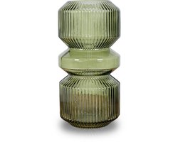 Artichok Rianne glazen vaas groen - 12 x 24,5 cm