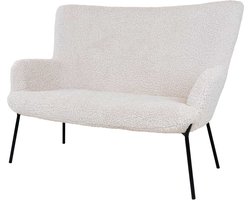 Artichok Rosemarie teddy 2 zitsbank gebroken wit - 128 cm - tweezitsbank - schapenvacht - gestoffeerd - loveseat