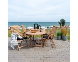 Artichok Seff Uitschuifbare Tuin Tafel Naturel - Buiten - Teakhout - 6 persoons - 10 persoons - 180 - 240 x 90 cm