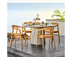 Artichok Tycho Fiberclay Eettafel Grijs - Betonlook - Robuust - 4 personen - Ø120 x 75 cm