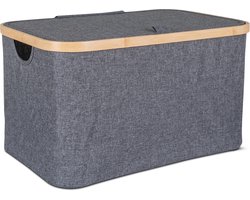 Artichok Wendy stoffen opbergmand donkergrijs - 30 x 45 cm