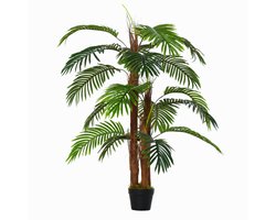 Artificial Palm Tree Artificial Silk Plant in Pot for Home Office Living Room Bedroom Stairs Hallway Modern Decor Indoor Outdoor Lifelike Fake Pot Home Decoration Gift ，120cm