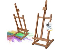 Artina Metz Tafefezel Schetsbord - Tekenbord Beukenhout - Verstelbaar Kanteling - voor Schildersdoeken tot 57cm