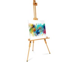 Artina St. Tropez – Lichtgewicht & Draagbar Schildersezel Beukenhout voor Canvas 80cm – Verstelbare Hoek, Antislip Rubberen Voeten