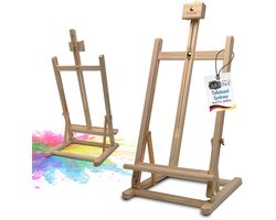 Artina Tafelezel Sydney – Stabiele Schildersezel Dennenhout Tafelrelais – Houten Ezel voor Schildersdoeken tot 45cm
