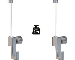 Artiteq Perlon Ophangkoord (150 cm) + haak (4 kg) voor schilderij ophangsysteem (2 stuks)