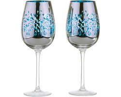 Artland set van 2 Filigraan wijnglazen blauw 50 CL - 23 cm