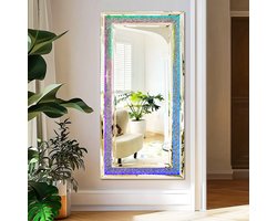 Artloge Wandspiegel - Rechthoek - RGB Verlichting - Crushed Diamond