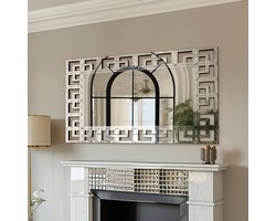 Artloge Wandspiegel Woonkamer - Luxe Spiegel Rechthoekige Zilveren - 120 x 70 cm - Moderne Wanddecoratie voor Woonkamer, Slaapkamer, Hal - Grote Spiegel Woonkamer