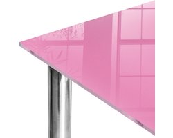 ArtPrintCave Koel roze Glazen Tafelblad 140x70 cm - Tafelblad Rechthoek - Roze Eettafel Met Glasplaat - Achtergronden en patronen Keukentafel
