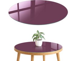 ArtPrintCave Paarse kleur Glazen Tafelblad fi80 cm - Tafelblad Rond - Bordeaux Eettafel Met Glasplaat - Achtergronden en patronen Glasplaat