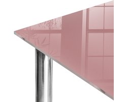 ArtPrintCave Pastelroze Glazen Tafelblad 140x70 cm - Tafelblad Rechthoek - Roze Glazen Eettafel - Achtergronden en patronen Keukentafel