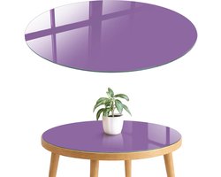 ArtPrintCave Violet Glazen Tafelblad fi80 cm - Tafelblad Rond - Paars Tafelblad Glas - Achtergronden en patronen Eettafel Met Glasplaat