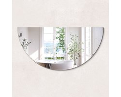 ArtPrintCave Wandspiegel - Spiegel Halfrond - 50x100 cm - Woonkamerspiegel - Inloopkastspiegel - Hal - Kaptafel spiegel - Halve Maan Spiegel - Industriële Wandspiegel - Spiegel Halve Cirkel