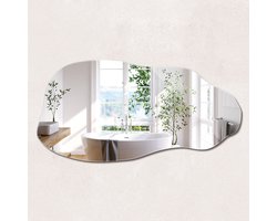 ArtPrintCave Wandspiegel - Spiegel Met Onregelmatige Vorm - 45x90 cm - Inloopkastspiegel – Badkamerspiegel - Toiletspiegel - Spiegel Organische Vorm - Wandspiegel in Loftstijl - Spiegel Organisch