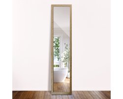 ArtPrintCave Wandspiegel - Staande Spiegel Eiken - 36x156 cm - Badkamerspiegel - Gangspiegel - Eetkamer - Staande Passpiegel - Minimalistische Wandspiegel - Staande Spiegel Voor Kinderkamer