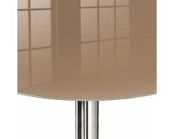 ArtPrintCave Warm lichtbruin Glazen Tafelblad fi60 cm - Tafelblad Rond - Bruin Glazen Eettafel - Achtergronden en patronen Keukentafel