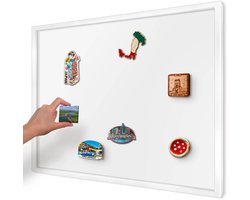Artprintcave Wit Magneetbord mit Witte Lijst - 70x50 cm - Zuiver Wit Magnetisch Bord - Minimalist Magneet Bord mit Frame - Achtergronden En Patronen